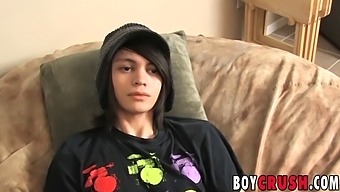 Stunning Young Gay Man Masturbating And Ejaculating During A Sex Interview